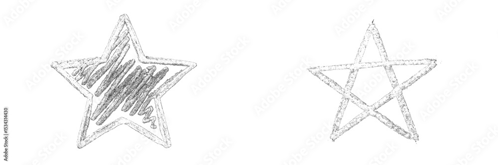 Poster Stars illustrated in a flat vector style showcasing different designs and textures in a minimalist approach