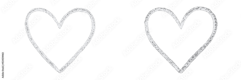 Aufkleber decorative heart outlines suitable for romantic themes and creative design projects in various conte