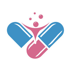 Capsule Wellness Logo Vector Design.