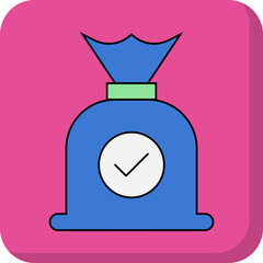 Moneybag single icon vector illustration