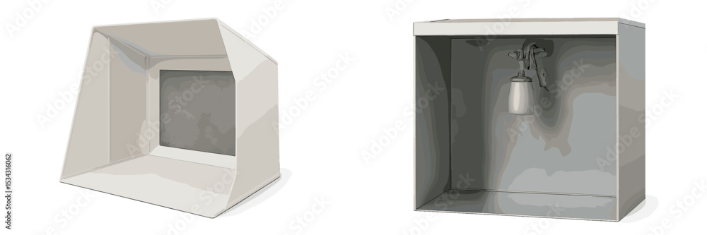 Aufkleber modern vector flat illustration of two minimalist storage units designed for various purposes in con