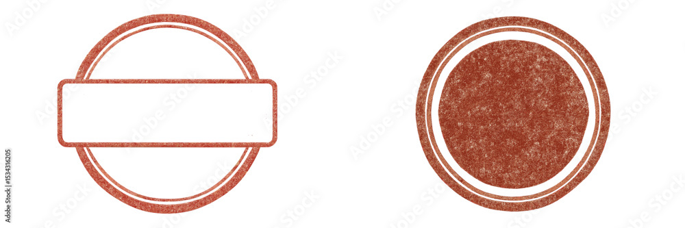 Poster Circular badge design for branding and decoration in flat vector style showcasing simple shapes and textures