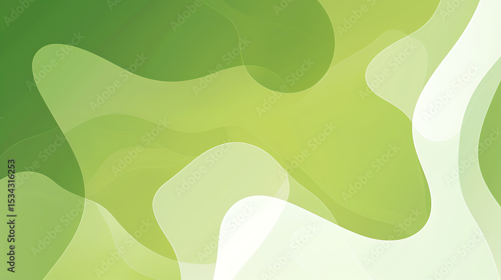 Poster an abstract background with flowing green shapes and gradients creates a modern and artistic design 
