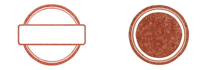 Circular badge design for branding and decoration in flat vector style showcasing simple shapes and textures