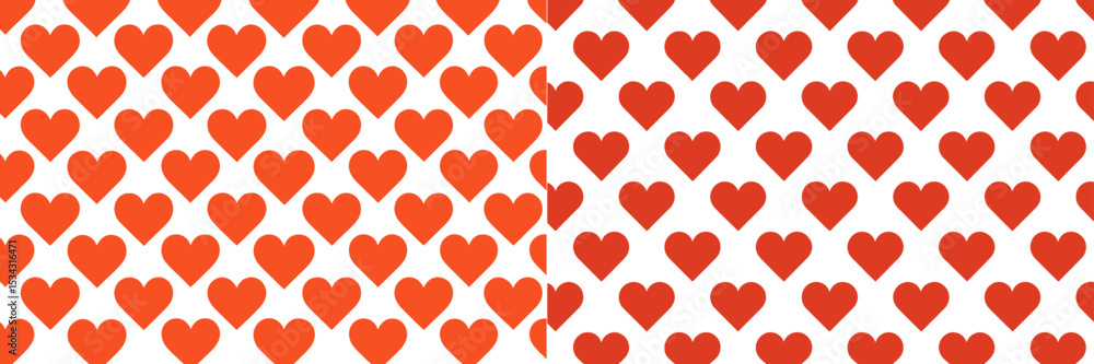 Poster Vibrant heart pattern in flat vector style for cheerful design projects and backgrounds