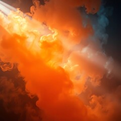 Colorful smoke patterns in abstract design with luminous effects
