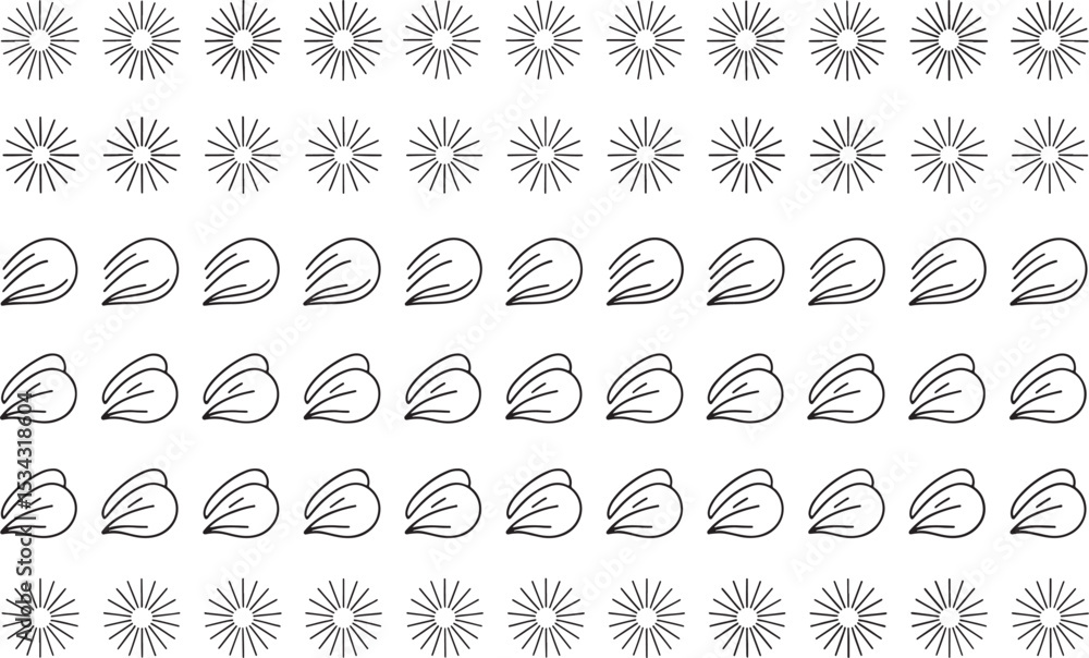 Poster repeating geometric harmony: a mesmerizing pattern of geometric shapes, each element repeats in perf