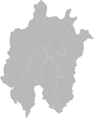 Daejeon, South Korea (Republic of Korea) – administrative vector map with level 2 division boundaries (Web Mercator projection, PPT-compatible & fully editable)