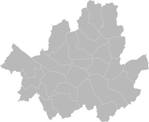 Seoul , South Korea (Republic of Korea) – administrative vector map with level 2 division boundaries (Web Mercator projection, PPT-compatible & fully editable)