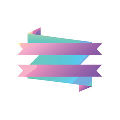 Fototapeta premium Glitch Style Holographic Promo Banners
