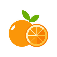 vector illustration of an orange