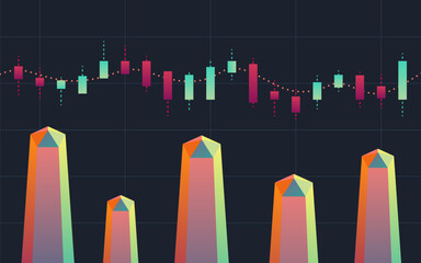 Infographics charts. Stock Market Trading Chart