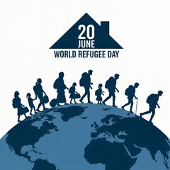 World Refugee Day A Visual Depiction of Global Migration and Displacement Emphasizing Hope and Resilience
