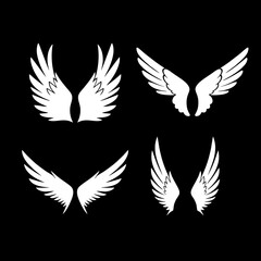 4 pairs of bold angel feather wings