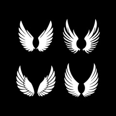 Bold feathered wings with tribal style