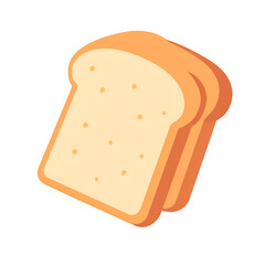 Simple Sliced Bread Illustration in Light Color Palette