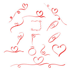 Heart Love Line Art Ornament Arrow – Minimalist One Line Drawing for Romantic Decor, Invitations, and Valentine’s Day Design