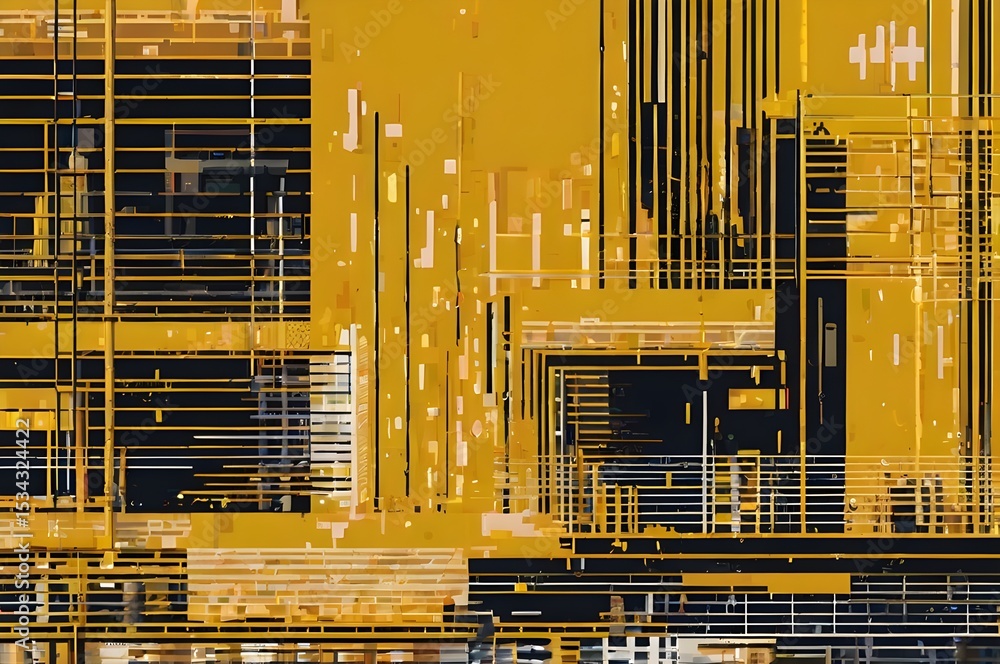 Poster dithering bitmap abstract vector color background with postmodern geometric graphic brutalism shapes