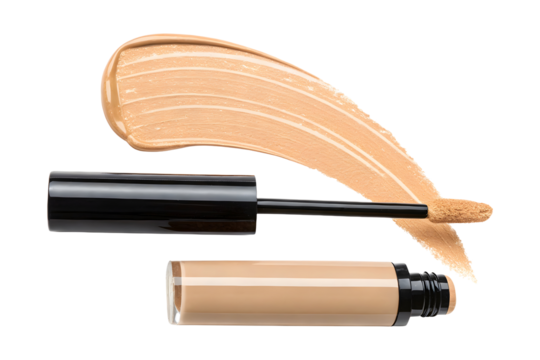A high-resolution product photo of a concealer applicator on a white or transparent background