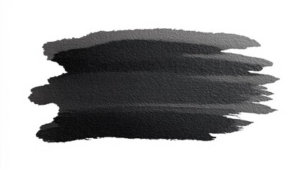 Abstract black paint strokes on white background. Texture, design element.
