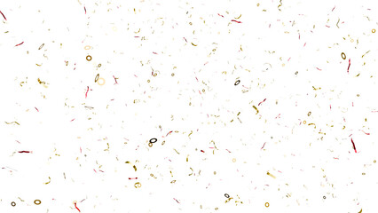 Confetti PNG , colorful Paper Confetti , Isolated on White Background. 3d Render Transparent Confetti.	