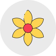 Sun flower single icon vector illustration