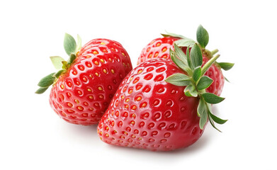 Strawberry isolated on white background with clipping path