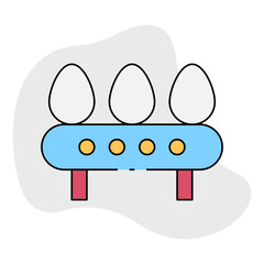 Egg machine single icon vector illustration