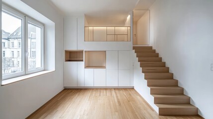 Modern, minimalist apartment interior