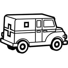 Retro Medic Transport Vector