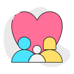 Love family single icon vector illustration