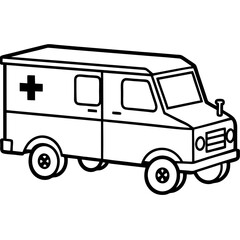 Retro Medic Transport Vector