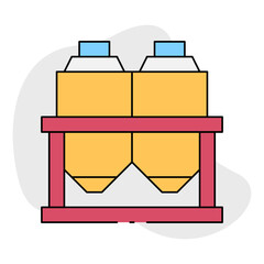 Milk containers single icon vector illustration