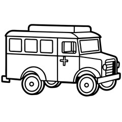 Retro Medic Transport Vector