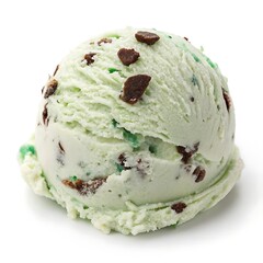 ice cream scoop on white background