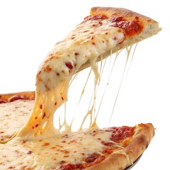 pizza on white background