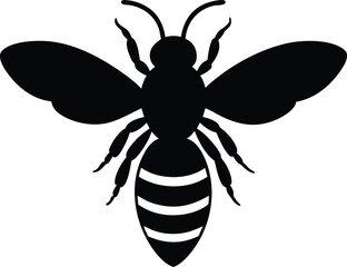 bee silhouette vector