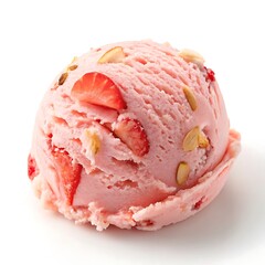 ice cream scoop on white background