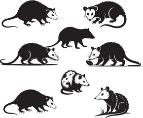 Opossum Illustration Silhouette
