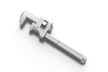 Pipe Wrench, 3D Illustration
