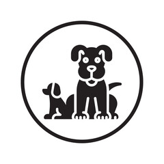 pet icon of a dog and its puppies.