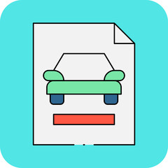 Car documents single icon vector illustration