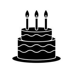 birthday cake vector silhouette