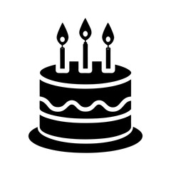birthday cake vector silhouette
