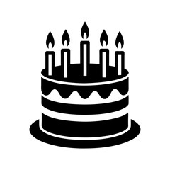 birthday cake vector silhouette