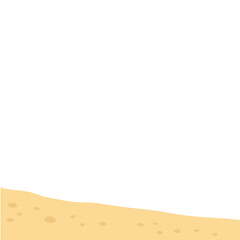 Pile of sand dune in desert or at beach. Vector illustration.
