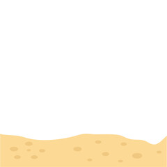 Pile of sand dune in desert or at beach. Vector illustration.