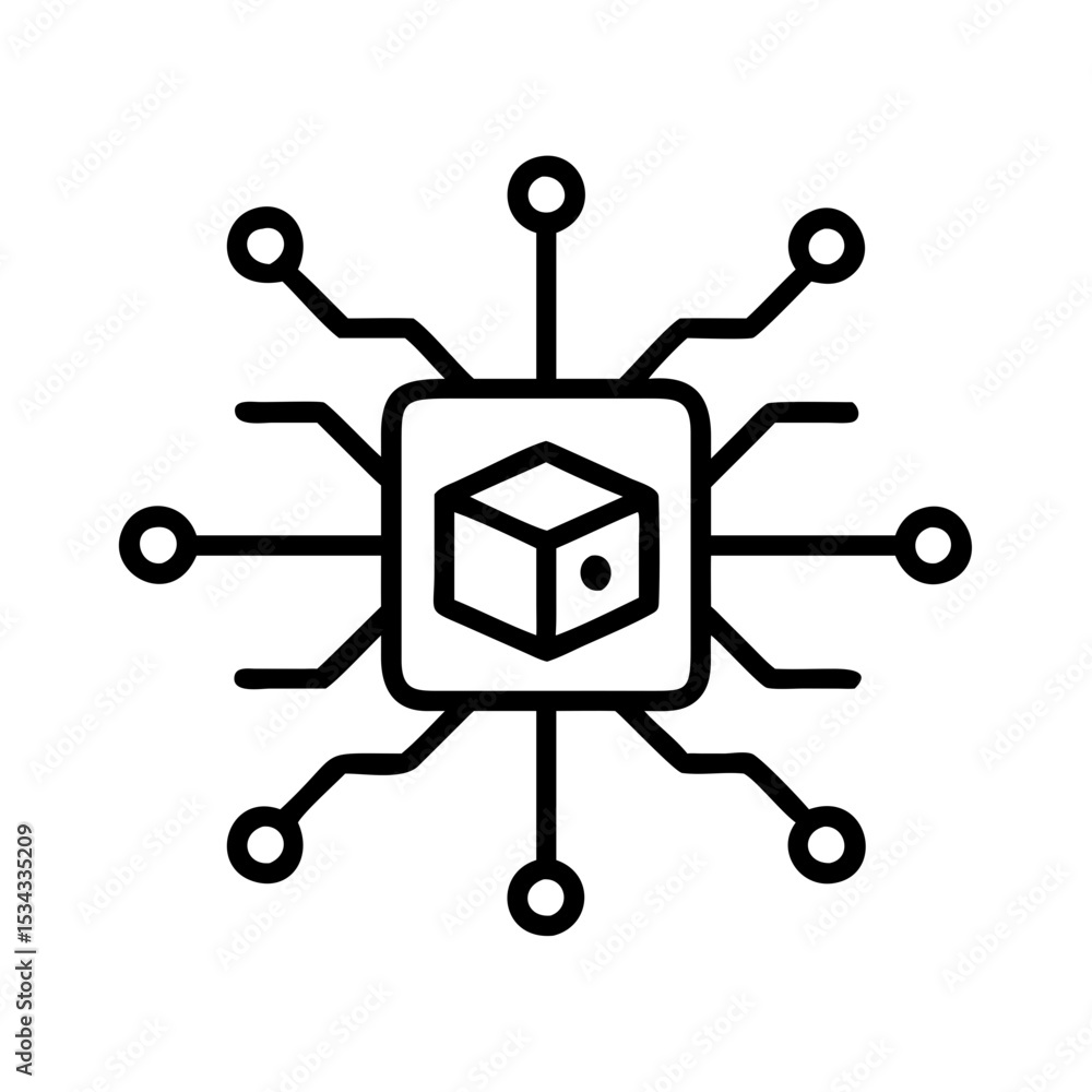 Poster digital vault represented as a holographic coin with circuit lines