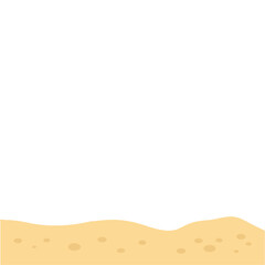 Pile of sand dune in desert or at beach. Vector illustration.