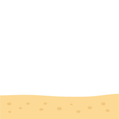 Pile of sand dune in desert or at beach. Vector illustration.